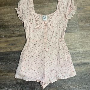 Princess Polly Pink Floral Romper